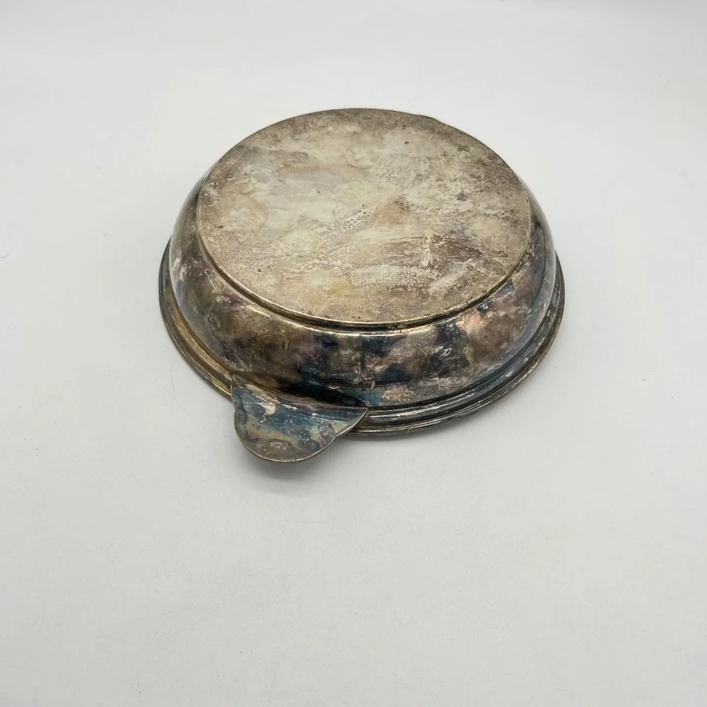Vintage Silver Plated Warming Plate Dish Candle Warmer Trivet Serving‎ Tray